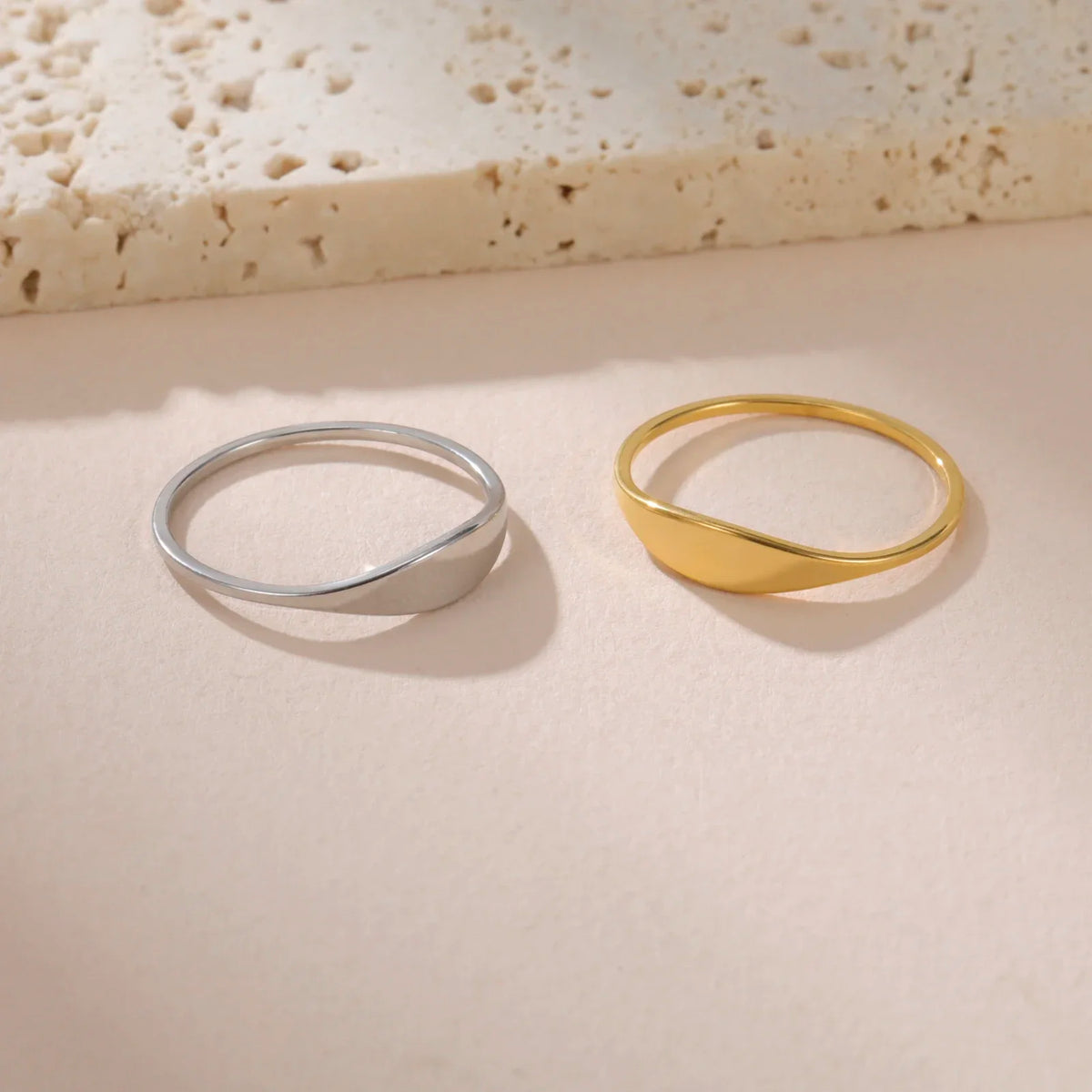 Cazador Personalized Name Rings for Women Stainless Steel Gold Color Custom Date Number Engraved Ring Jewelry Valentine Gift